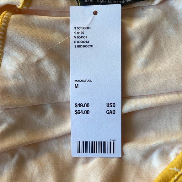 NWT UO Urban Outfitters Julia Tiered Ruffle Frock Mini
Dress in Yellow Sz M - Picture 15 of 16